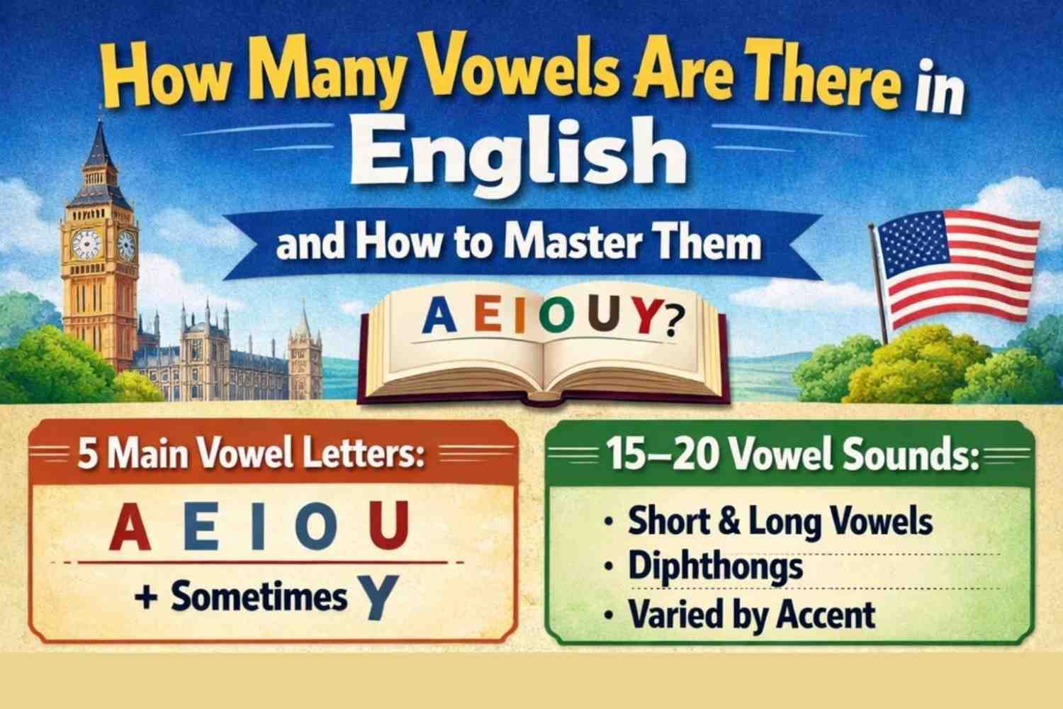 How many vowels in English explained with vowel sounds and examples for better pronunciation