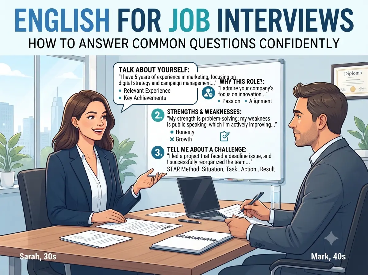 English for Job Interviews How to Answer Common Interview Questions Confidently